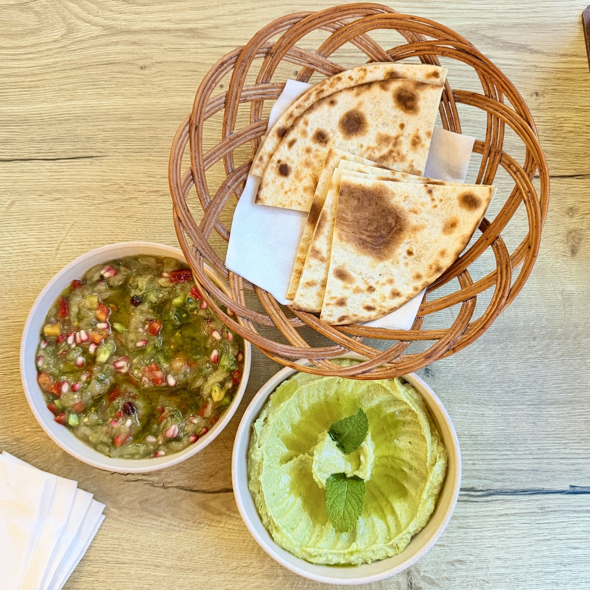 Avocado-hummus og Baba Ganoush